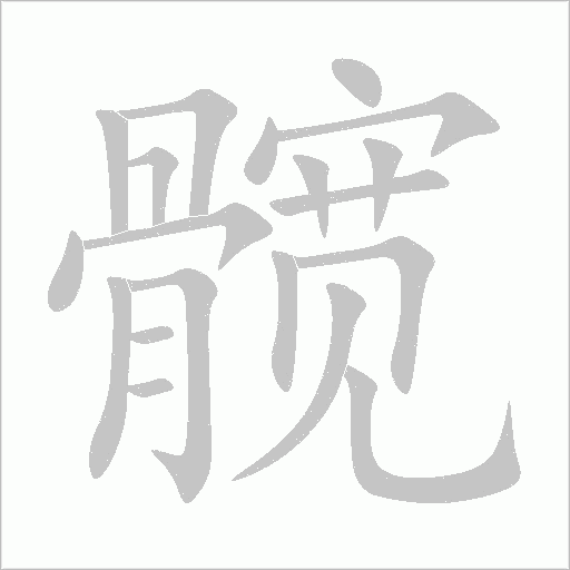 髋字动态笔顺演示