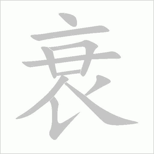 衰字动态笔顺演示