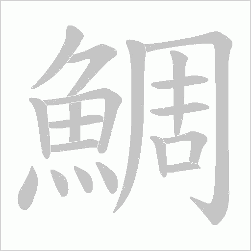 鯛字动态笔顺演示
