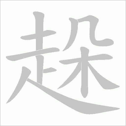 趓字动态笔顺演示