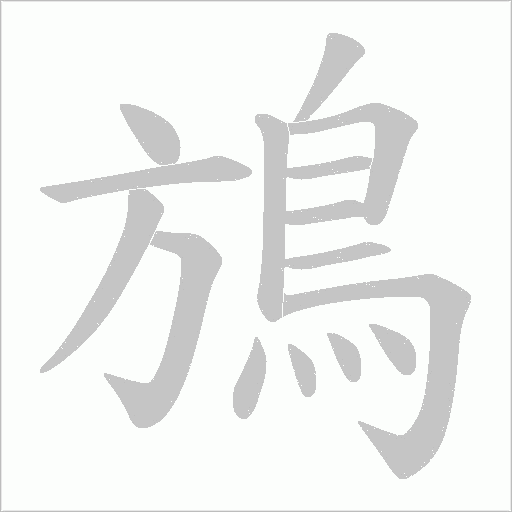 鴋字动态笔顺演示