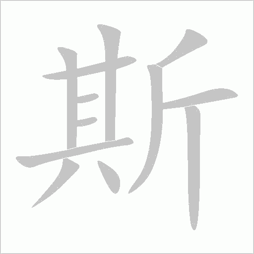 斯字动态笔顺演示