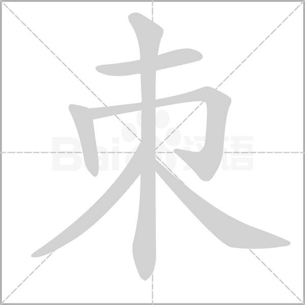 朿字动态笔顺演示