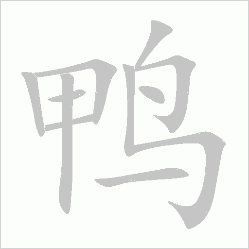 鸭字动态笔顺演示