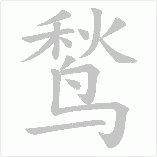 鹙字动态笔顺演示