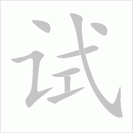 试字动态笔顺演示