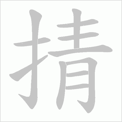 掅字动态笔顺演示