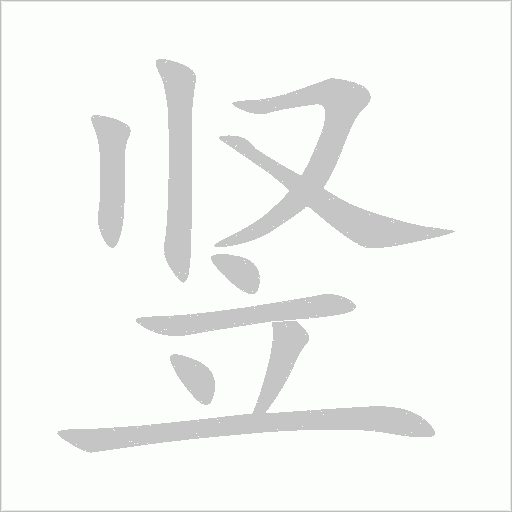 竖字动态笔顺演示