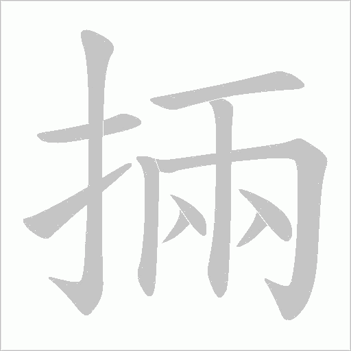 掚字动态笔顺演示