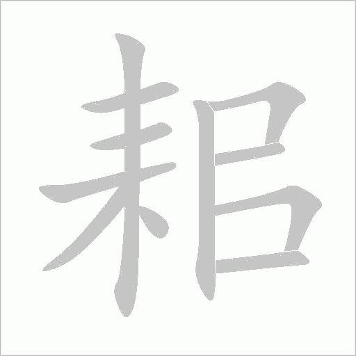 耜字动态笔顺演示