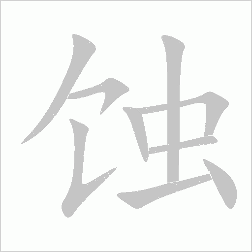 蚀字动态笔顺演示