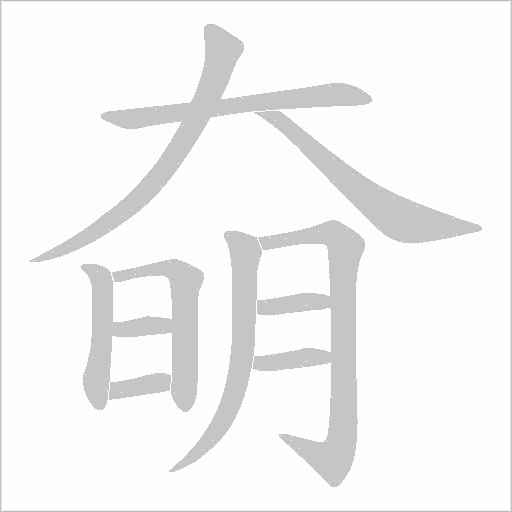 奛字动态笔顺演示