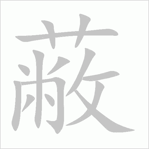 蔽字动态笔顺演示