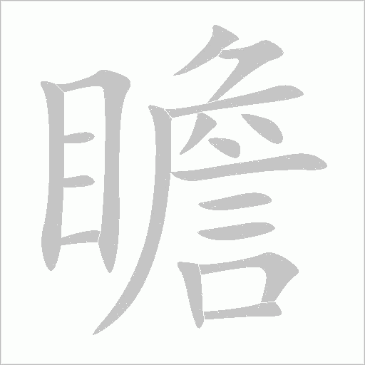 瞻字动态笔顺演示
