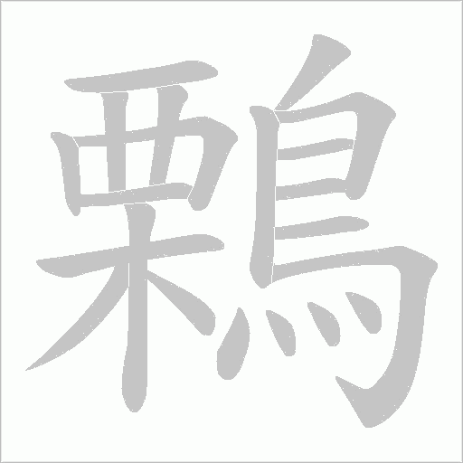 鷅字动态笔顺演示