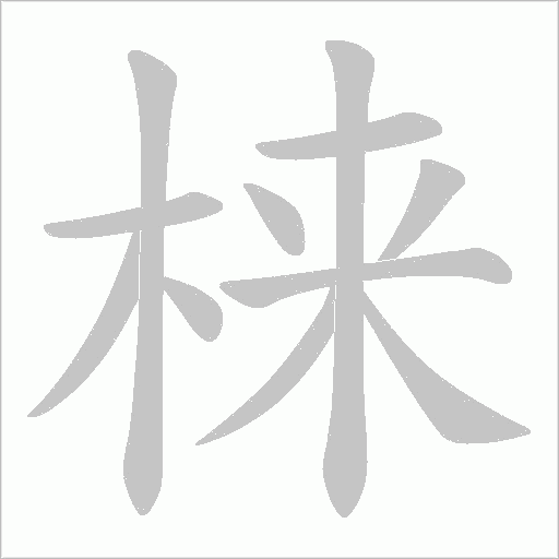 梾字动态笔顺演示