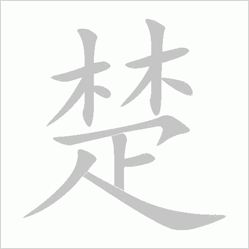 楚字动态笔顺演示
