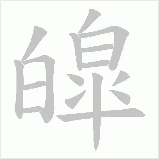 皡字动态笔顺演示