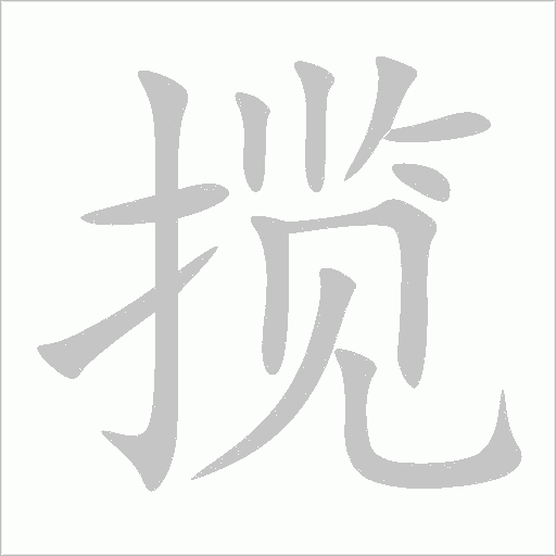 揽字动态笔顺演示