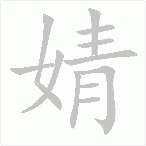 婧字动态笔顺演示