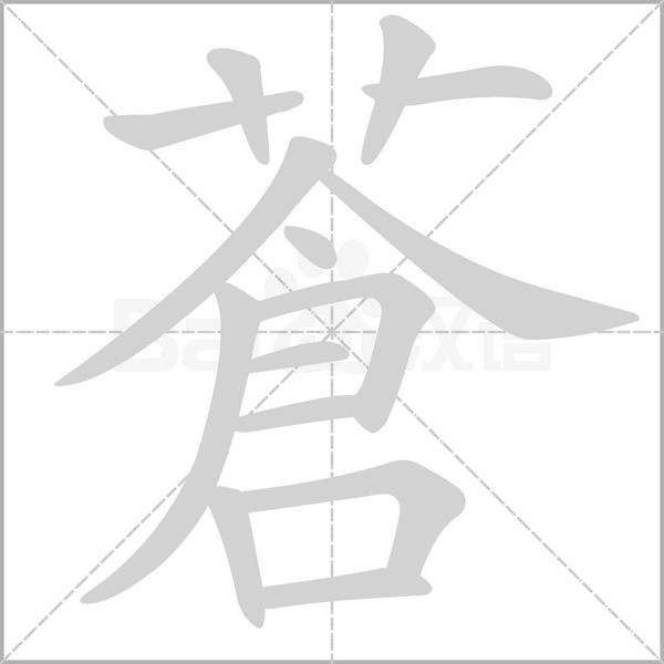 蒼字动态笔顺演示