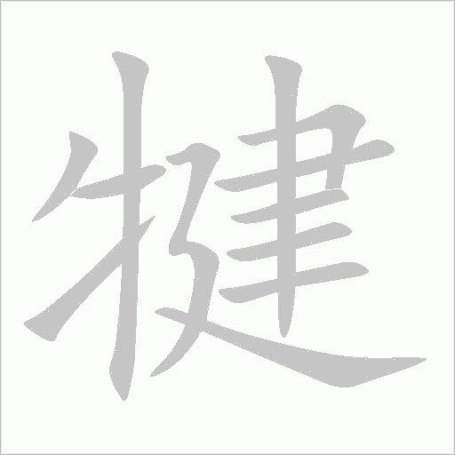 犍字动态笔顺演示