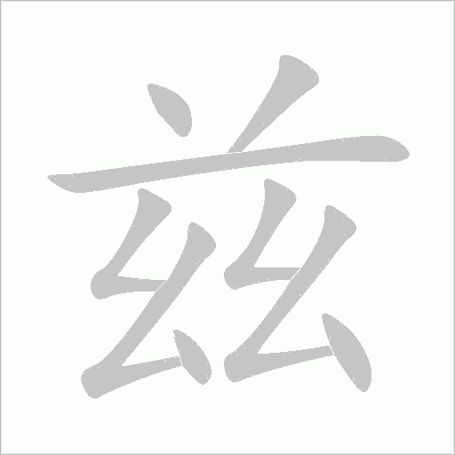 兹字动态笔顺演示