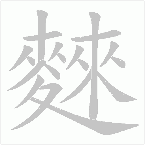 麳字动态笔顺演示