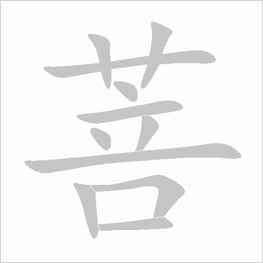 菩字动态笔顺演示