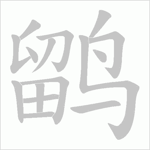 鹠字动态笔顺演示