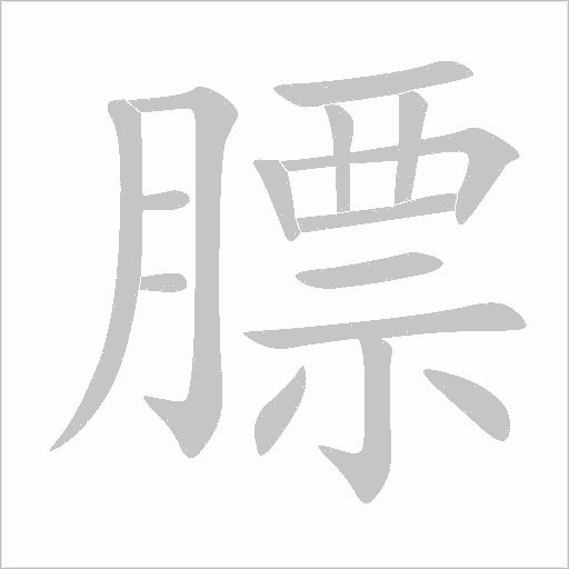 膘字动态笔顺演示