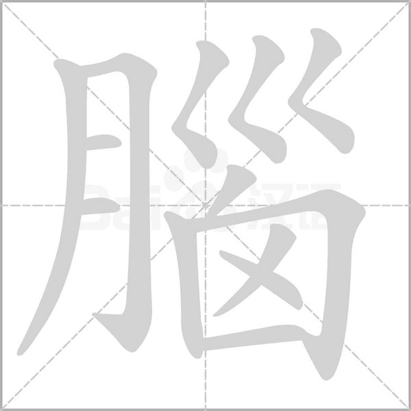 腦字动态笔顺演示