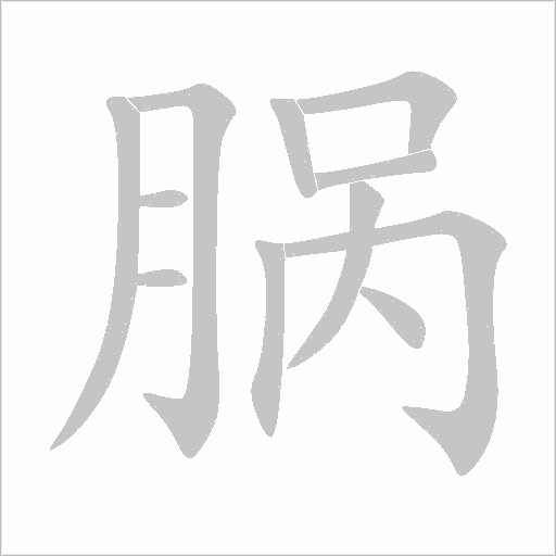 脶字动态笔顺演示