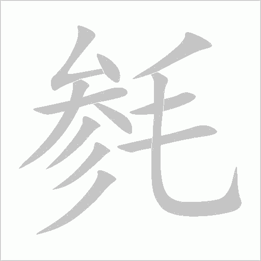 毵字动态笔顺演示