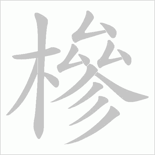 槮字动态笔顺演示