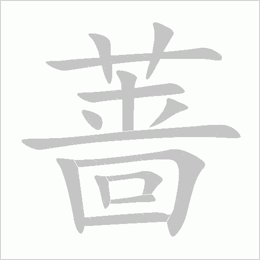 蔷字动态笔顺演示