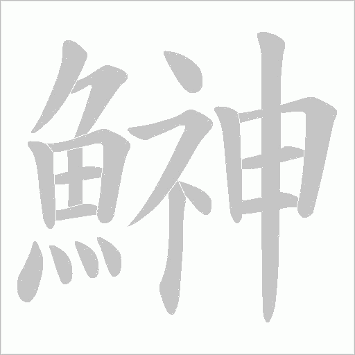 鰰字动态笔顺演示