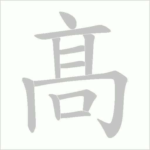 髙字动态笔顺演示
