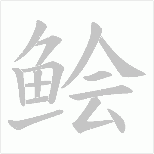 鲙字动态笔顺演示