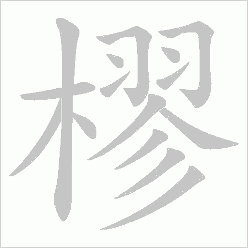 樛字动态笔顺演示