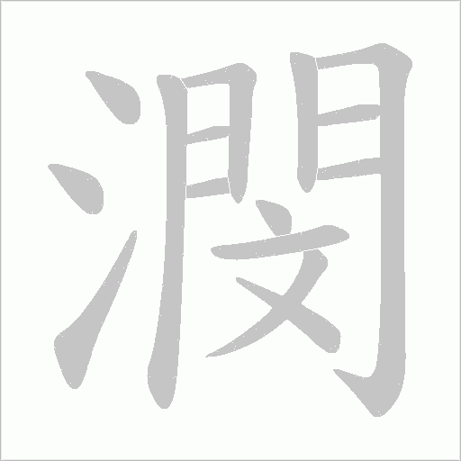 潣字动态笔顺演示