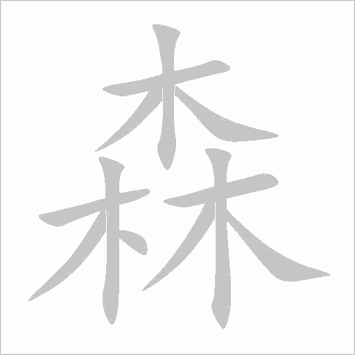 森字动态笔顺演示