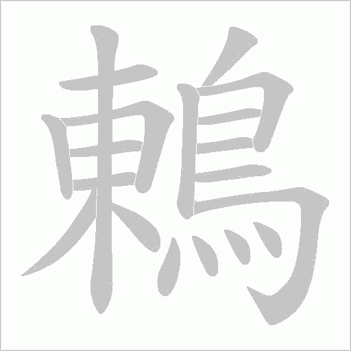 鶇字动态笔顺演示