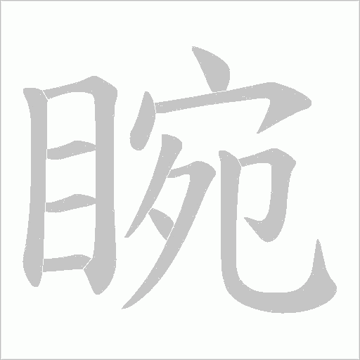 睕字动态笔顺演示