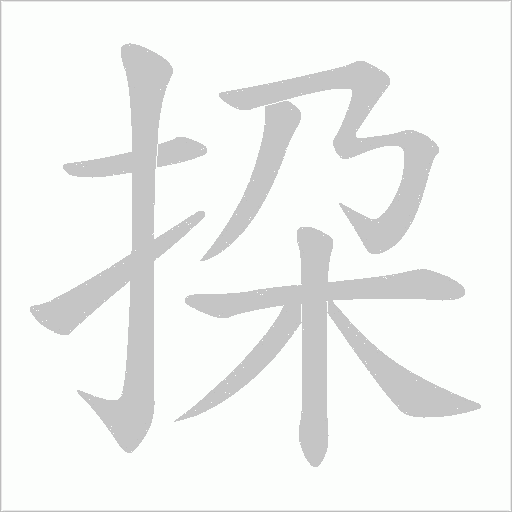 挅字动态笔顺演示