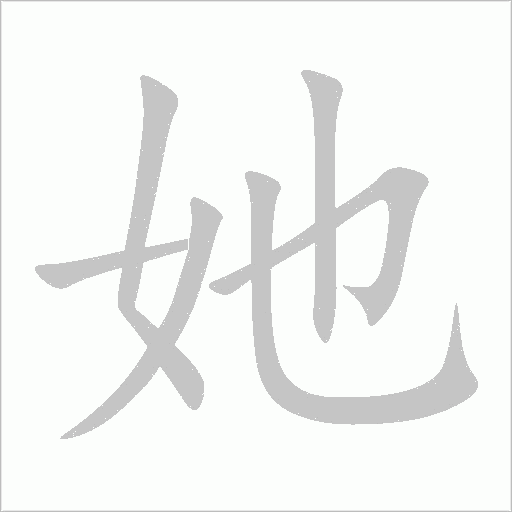 她字动态笔顺演示