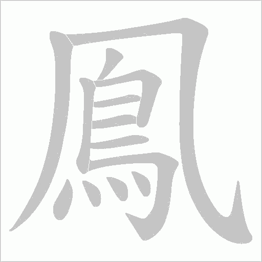鳯字动态笔顺演示