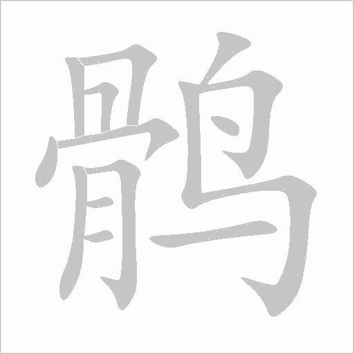 鹘字动态笔顺演示