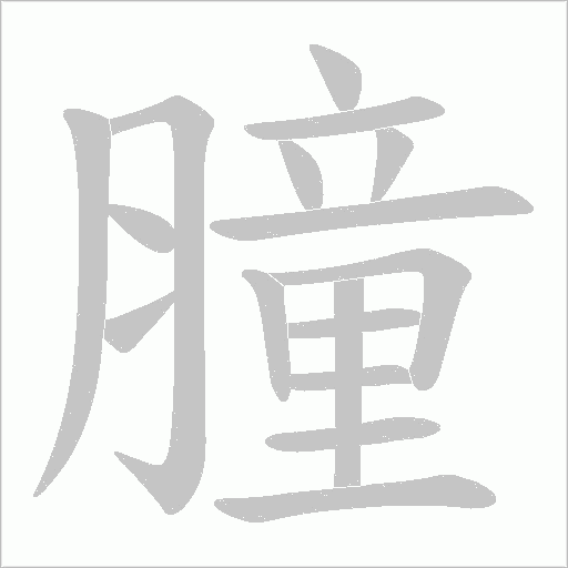 膧字动态笔顺演示