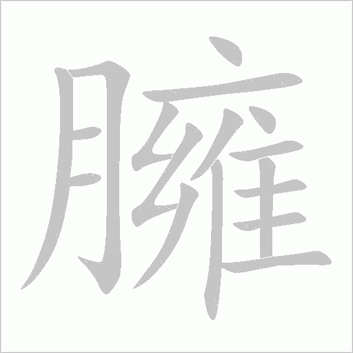 臃字动态笔顺演示